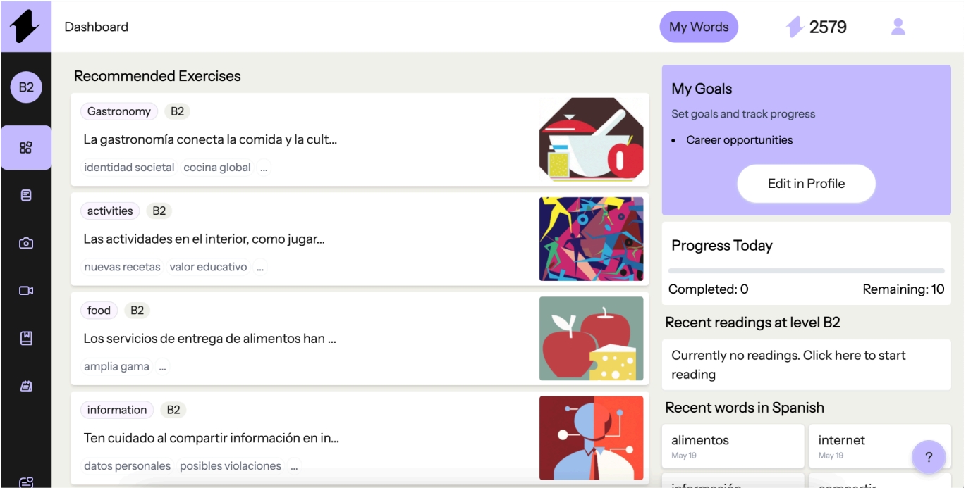 Personalize your language learning
