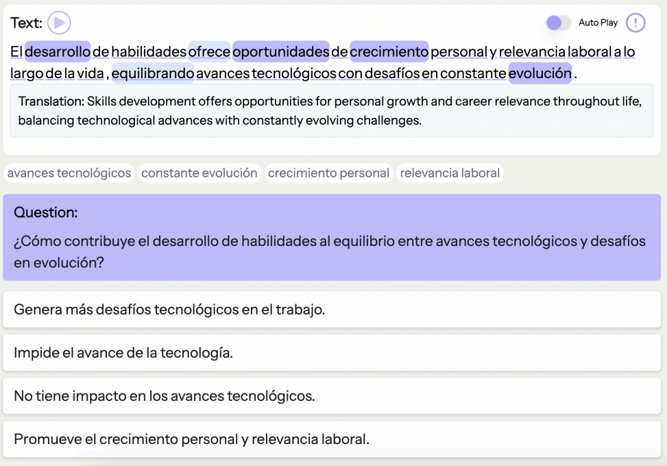 Learn through context and save words